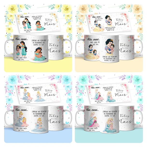 30 Artes para Caneca Mãe, Cresci... Meninos e Meninas Princesas Arquivo em Jpg  6