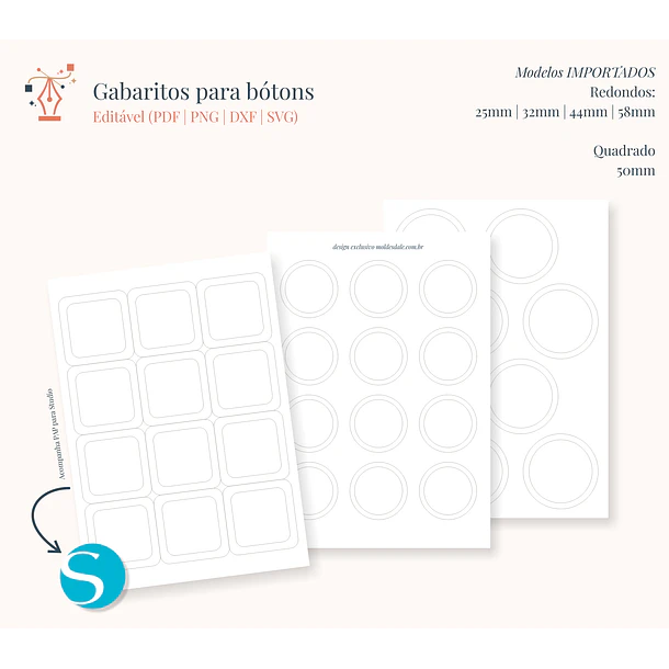 Arquivo para Gabaritos Botons Tamplates 2