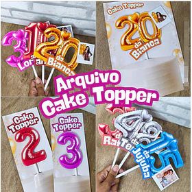 Arquivos para Topper de Bolo Cake Arquivo em Canva