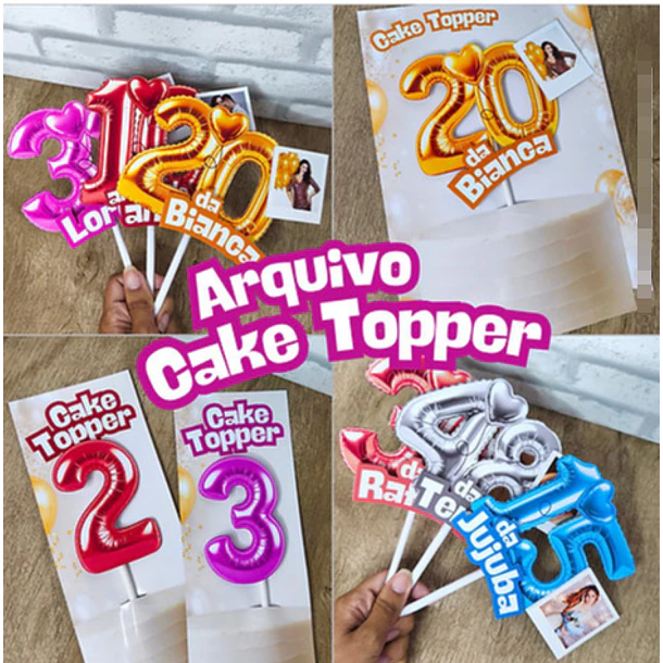 Arquivos para Topper de Bolo Cake Arquivo em Canva 1