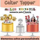 Arquivos para Topper de Bolo Cake Arquivo em Canva 11