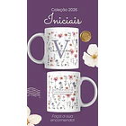 Artes para Caneca Frases Alfabeto Iniciais Arquivo Editável em Canva 1