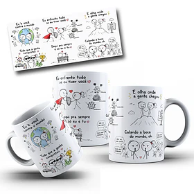 Arte Caneca Eu e você contra o mundo, Eu enfrento tudo se eu tiver você Arquivo em Pdf