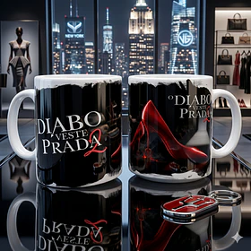 Arte Caneca O Diabo Veste Prada Arquivo em Png
