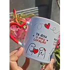 Arte Caneca Te dou o meu coração, queria te dar o mundo, luar do meu sertão, seguindo no trem azul. Arquivo em Pdf  1