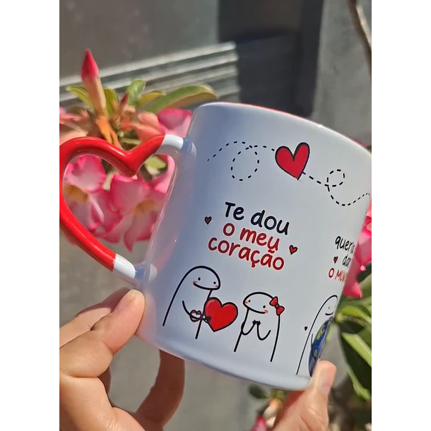 Arte Caneca Te dou o meu coração, queria te dar o mundo, luar do meu sertão, seguindo no trem azul. Arquivo em Pdf  1