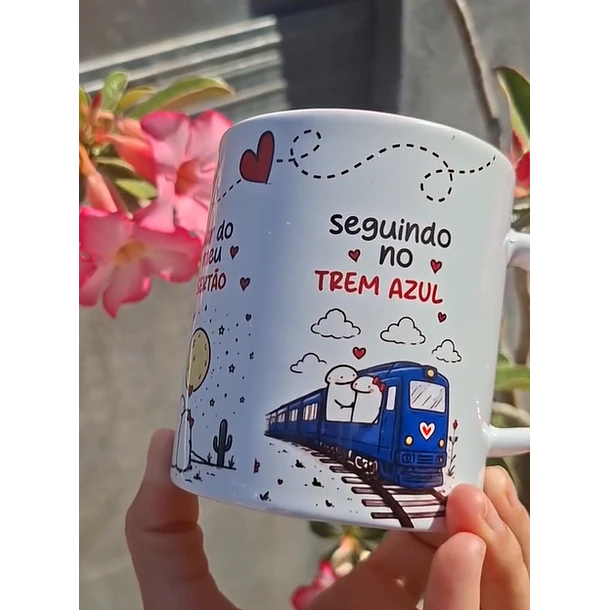 Arte Caneca Te dou o meu coração, queria te dar o mundo, luar do meu sertão, seguindo no trem azul. Arquivo em Pdf  4