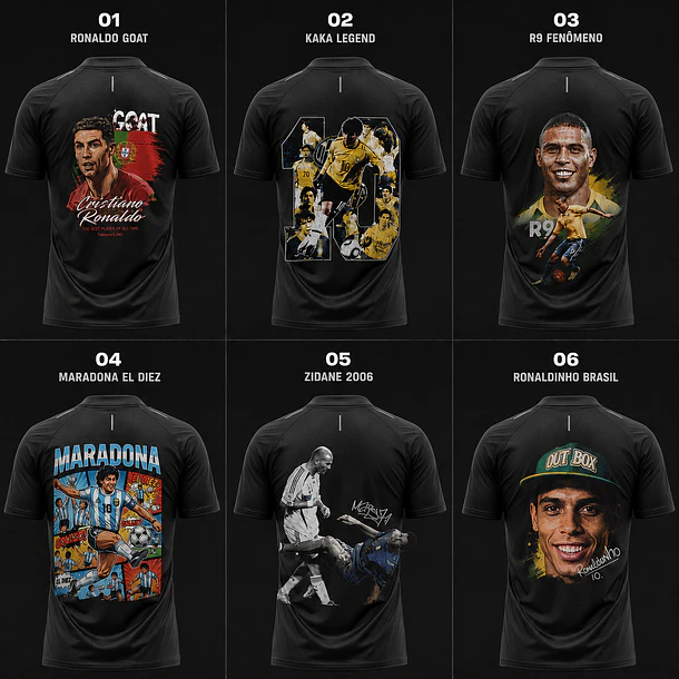 PACK PREMIUM FUTEBOL LEGENDS – 280+ Artes PNG para Camisas + 200 Vetores BÔNUS 2