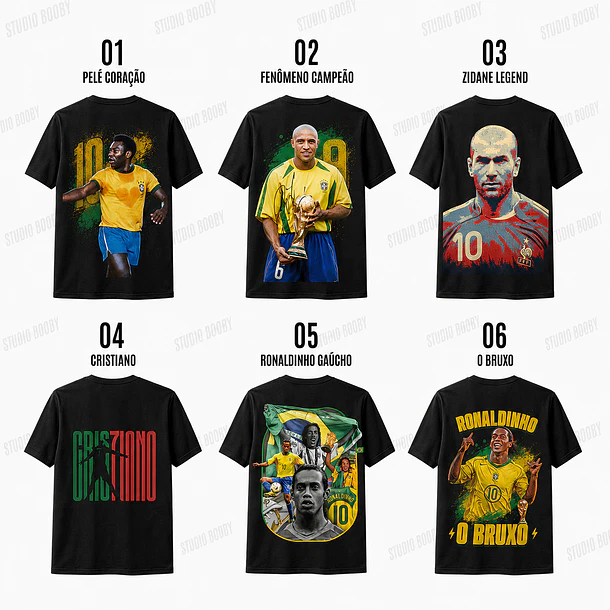 PACK PREMIUM FUTEBOL LEGENDS – 280+ Artes PNG para Camisas + 200 Vetores BÔNUS 2