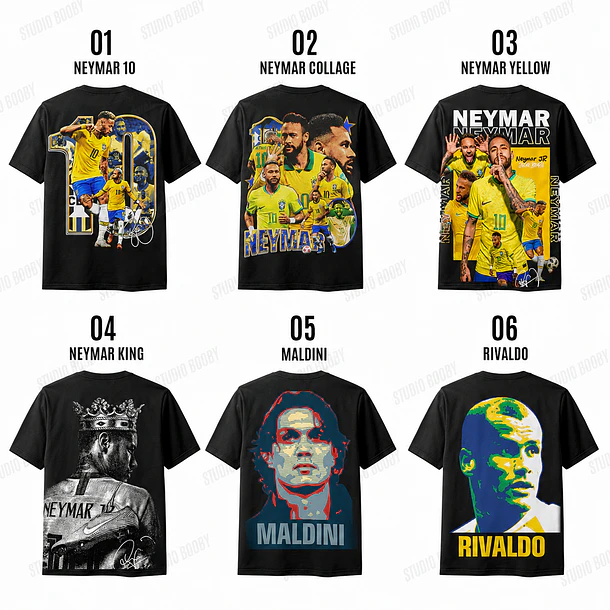 PACK PREMIUM FUTEBOL LEGENDS – 280+ Artes PNG para Camisas + 200 Vetores BÔNUS 5