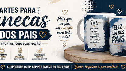 Artes para Canecas de Dia dos Pais: A Oportunidade Perfeita para Lucrar com Sublimação em 2026