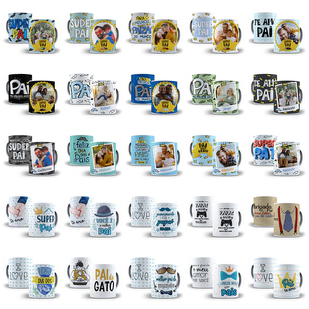 Kit Completo Dia dos Pais  + de 1800 Artes sendo para Canecas, Camisas, Almofadas e Azulejos -  Download Imediato 4