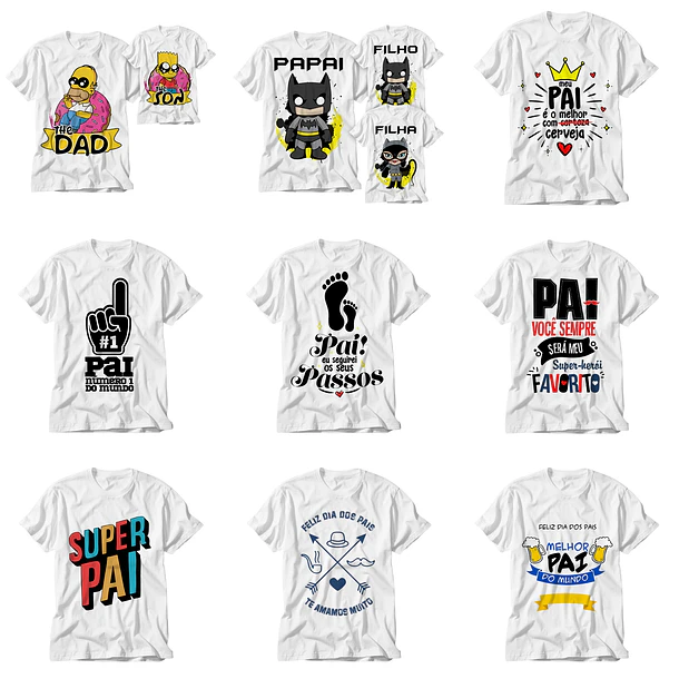 Kit Completo Dia dos Pais  + de 1800 Artes sendo para Canecas, Camisas, Almofadas e Azulejos -  Download Imediato 7