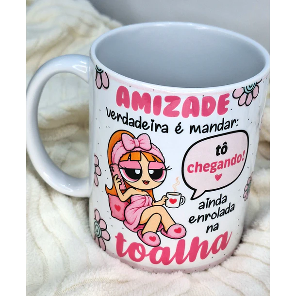 3 Artes para Caneca Amizade Verdadeira Meninas Super Poderosas Arquivo em Png 2