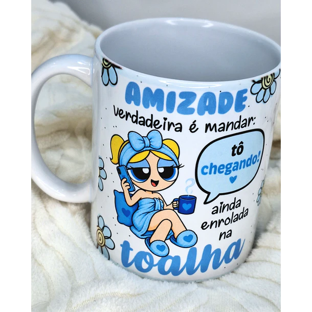 3 Artes para Caneca Amizade Verdadeira Meninas Super Poderosas Arquivo em Png 3
