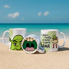 3 Artes para Caneca Sherek Fiona e Burro Bocão Arquivo em Jpg 2