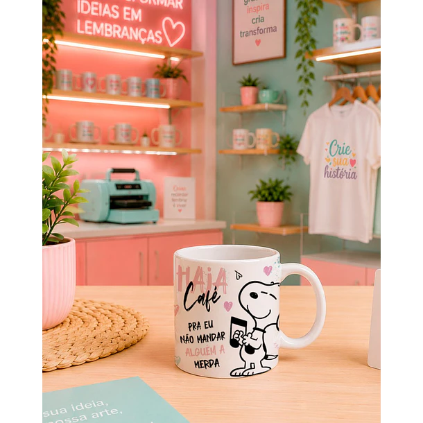 8 Artes para Caneca e Xicará Haja Café SNOOPY Arquivo em Jpg 2