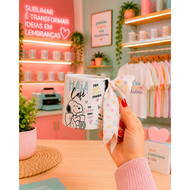 8 Artes para Caneca e Xicará Haja Café SNOOPY Arquivo em Jpg 6