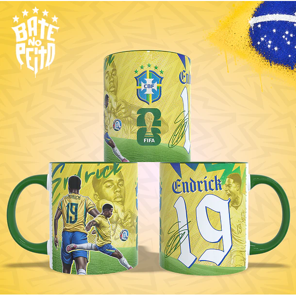 3 Artes para Caneca Endrick Copa Brasil Arquivo em Jpg 2