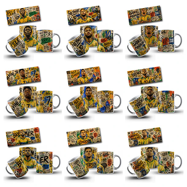 62 Artes para Caneca Copa Street Urbano Brasil Copa do Mundo Arquivo em Jpg 2