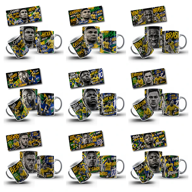 62 Artes para Caneca Copa Street Urbano Brasil Copa do Mundo Arquivo em Jpg 7