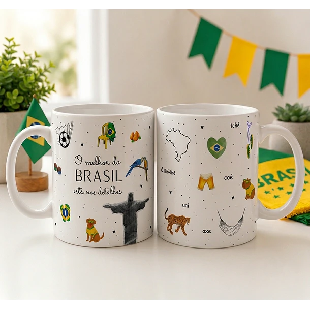 7 Artes para Caneca Brasil Copa do Mundo Arquivo Editável  1
