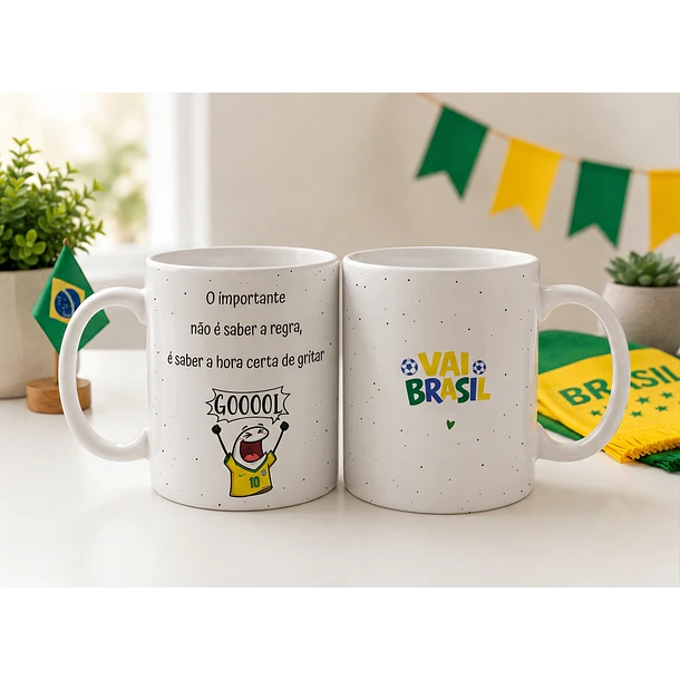 7 Artes para Caneca Brasil Copa do Mundo Arquivo Editável  3