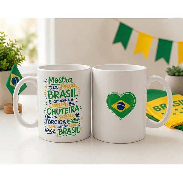 7 Artes para Caneca Brasil Copa do Mundo Arquivo Editável  6