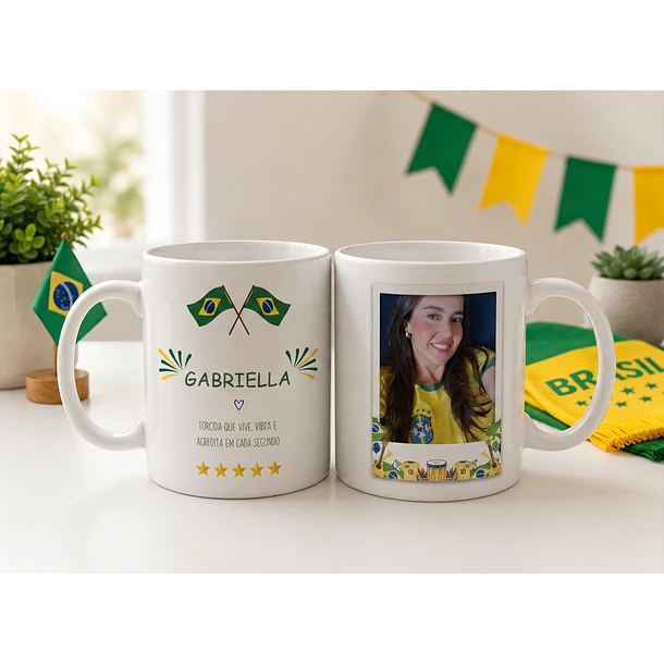 7 Artes para Caneca Brasil Copa do Mundo Arquivo Editável  7