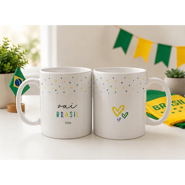 7 Artes para Caneca Brasil Copa do Mundo Arquivo Editável  8