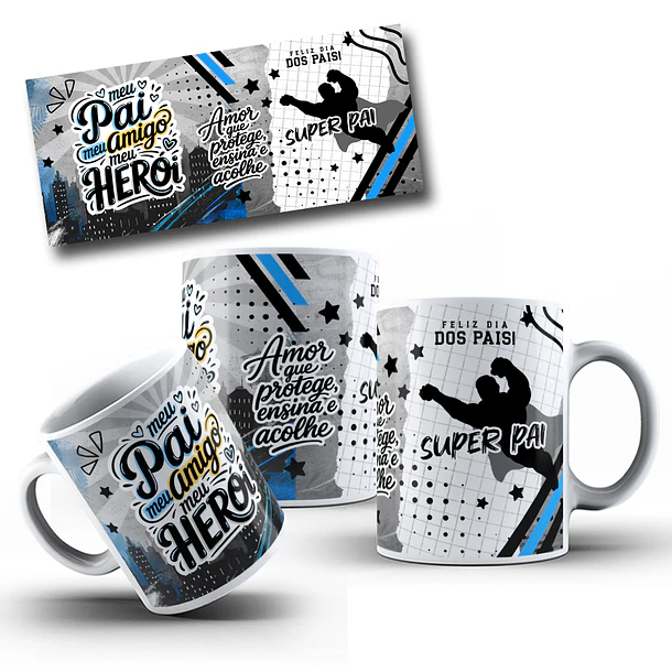 8 Artes para Caneca Dia dos Pais Arquivo em Png 3
