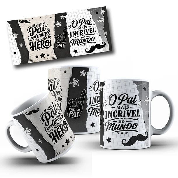 8 Artes para Caneca Dia dos Pais Arquivo em Png 4