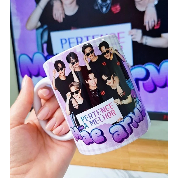 Arte para Caneca Bts Mãe army Arquivo Png  