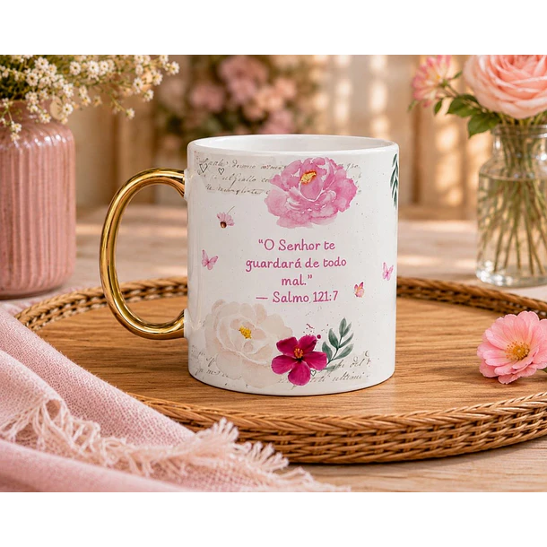 6 Artes para Caneca Florescendo Na Fé Arquivo em Canva   6