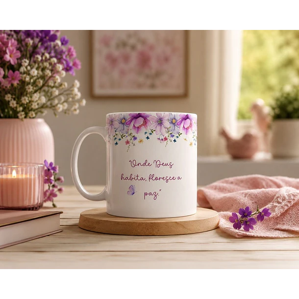 6 Artes para Caneca Florescendo Na Fé Arquivo em Canva   7