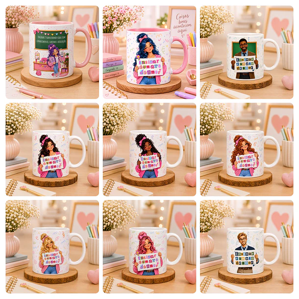 16 Artes para Caneca Dia Dos Professores Arquivo em Canva 2