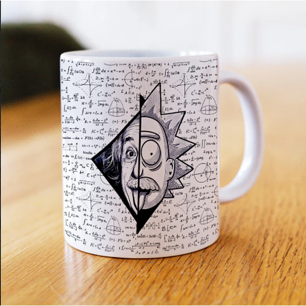 Artes para Caneca Professores Rick & Morty, Einstein em Png  