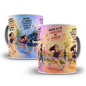 Artes para Caneca Primeiro eu Comecei correndo da chinela da minha mãe né - Morena  em Png