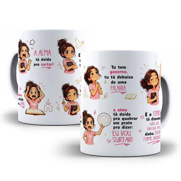 Artes para Caneca A alma ta doida para surtar em Png  1