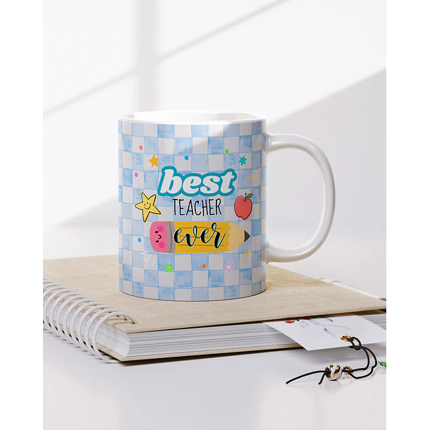 Artes para Caneca Professora Best Teacher Ever em Png 2