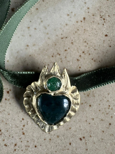 Corazón Verde Piedras Naturales