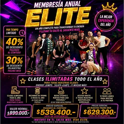 MEMBRESÍA ANUAL ELITE