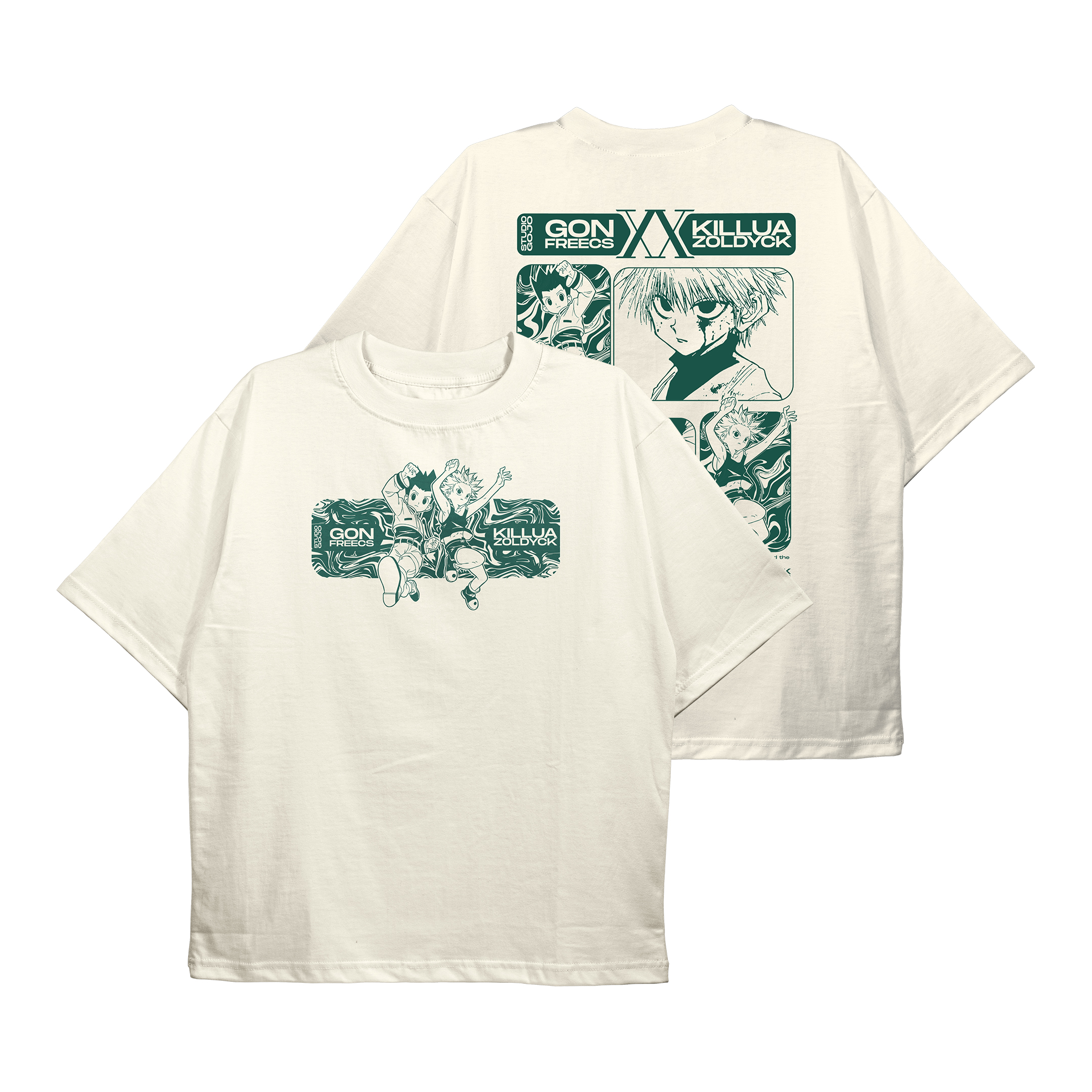 Gon & Killua - Hunter X Hunter - Polera Manga Corta OVERSIZE 1