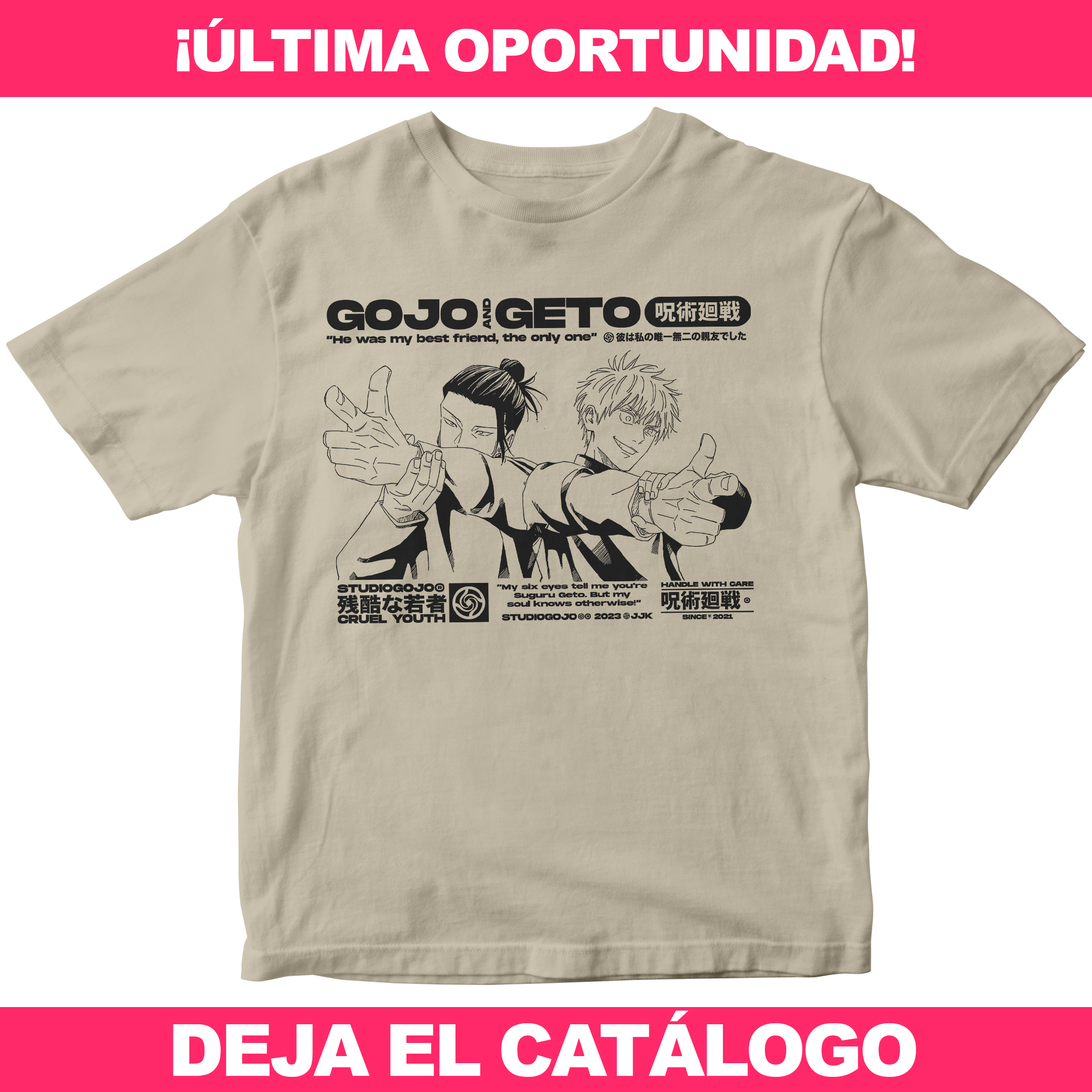 Jujutsu Kaisen - Gojo & Geto - Polera Manga Corta 1