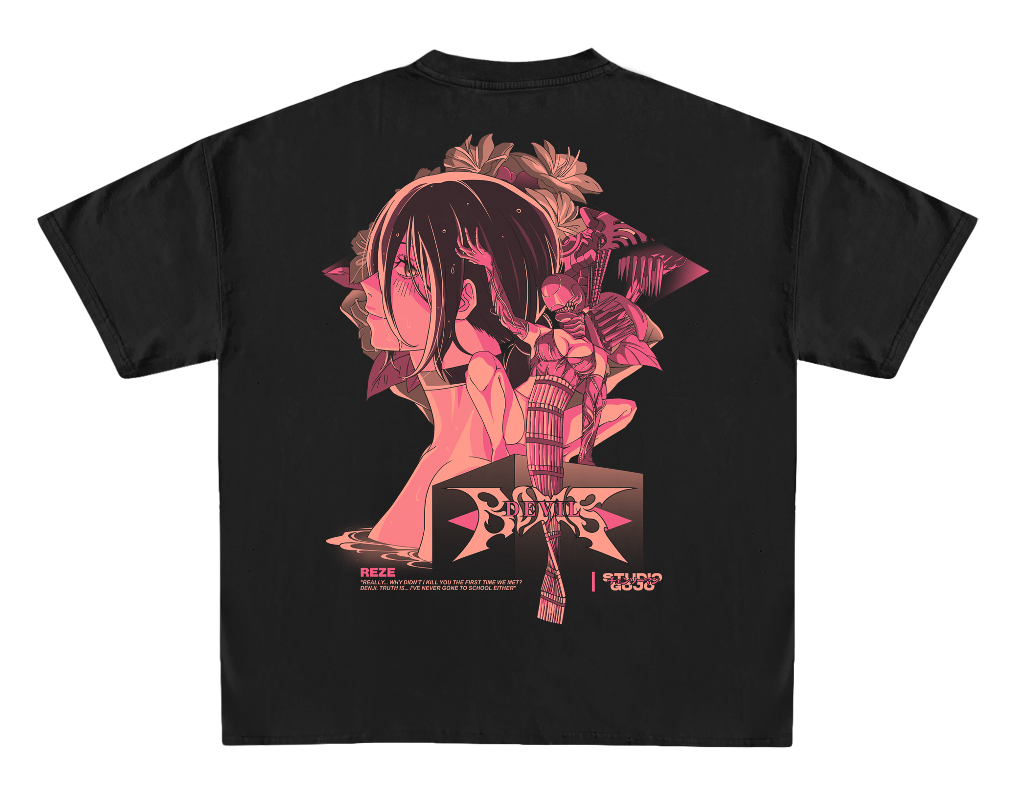Chainsaw Man - REZE Devil Bomb - Polera manga corta OVERSIZE 2