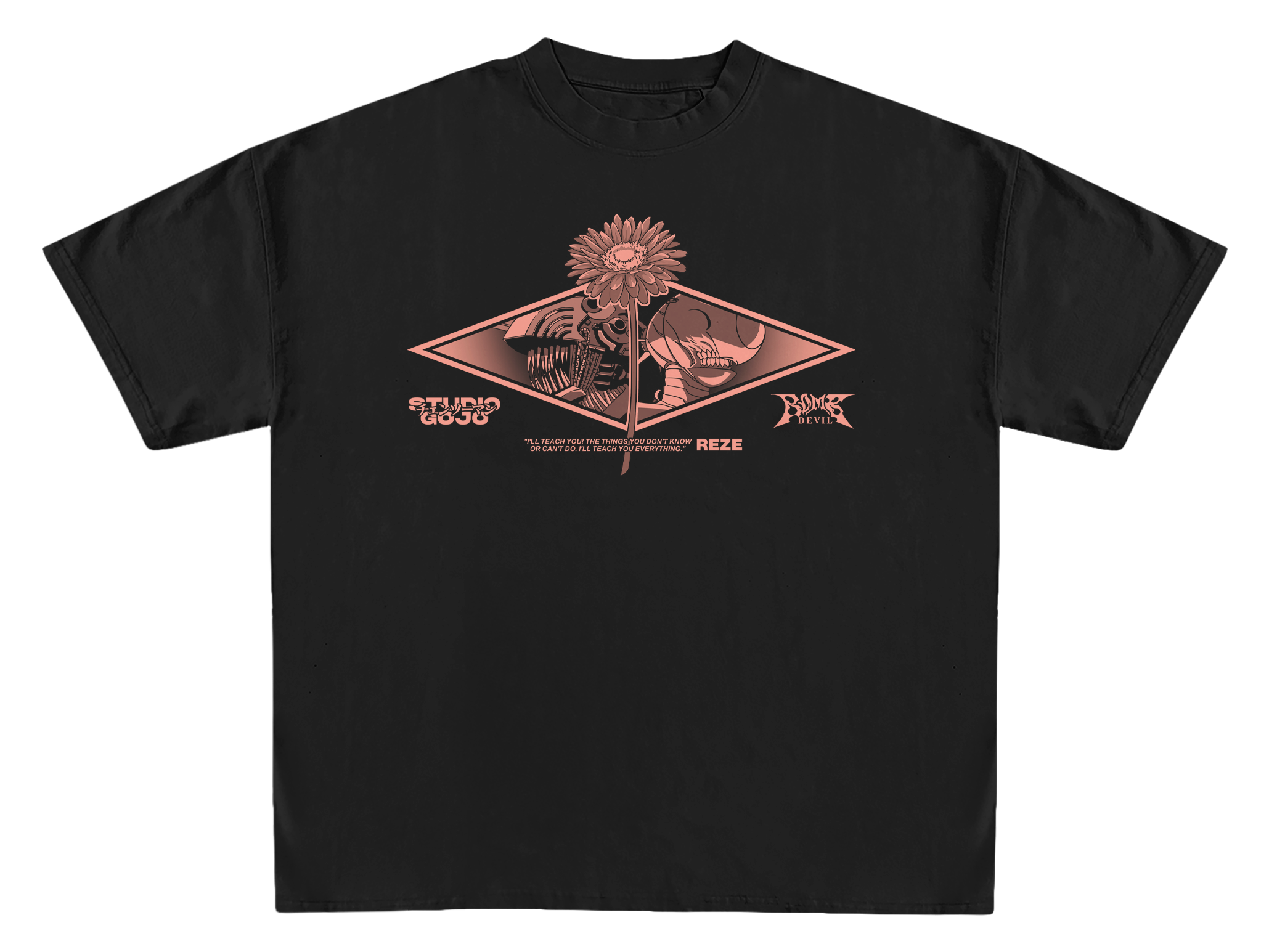 Chainsaw Man - REZE Devil Bomb - Polera manga corta OVERSIZE 3