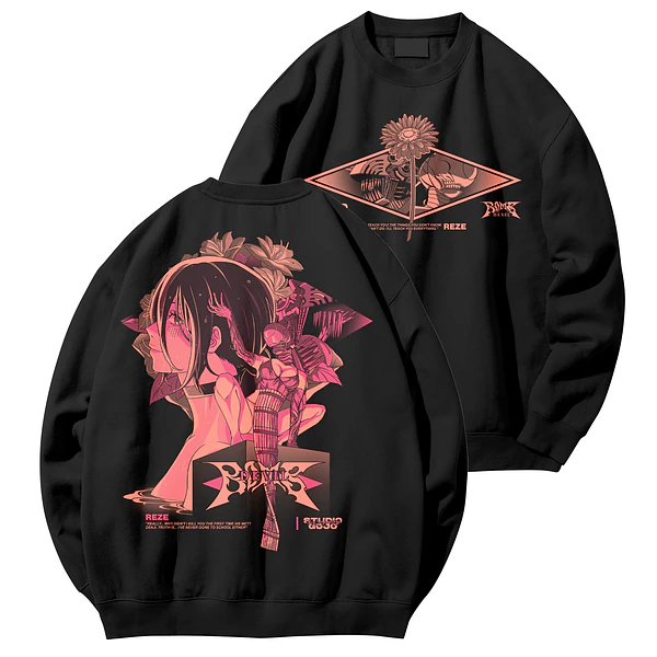 Reze Devil Bomb - Chainsaw Man - Poleron Polo DOBLE ESTAMPADO