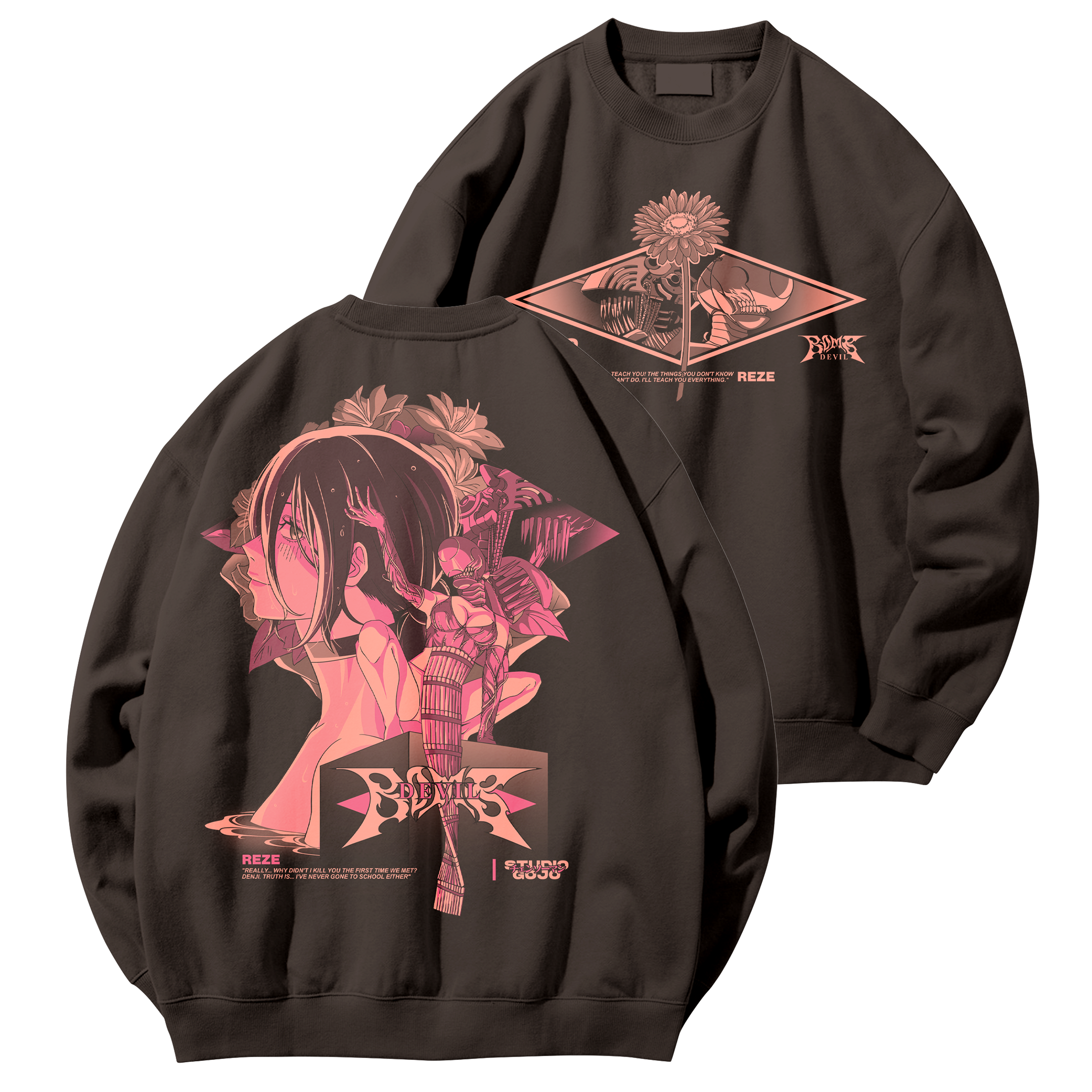 Reze Devil Bomb - Chainsaw Man - Poleron Polo DOBLE ESTAMPADO 4