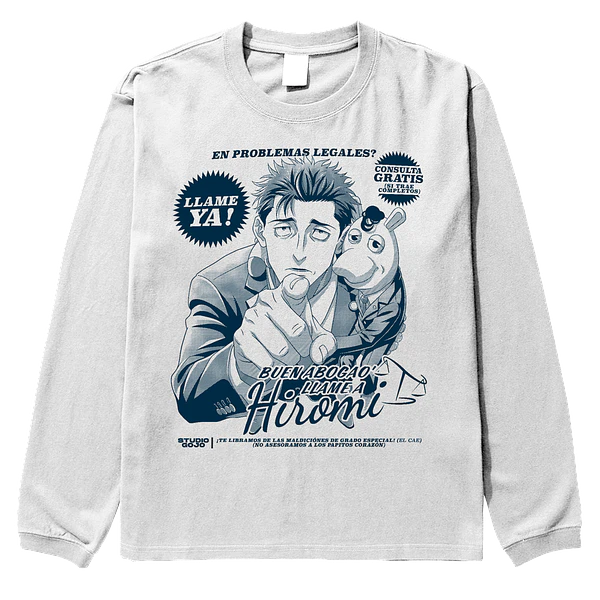 Higuruma "Buen Abogao" - Jujutsu Kaisen - Polera manga larga SOLO FRONTAL