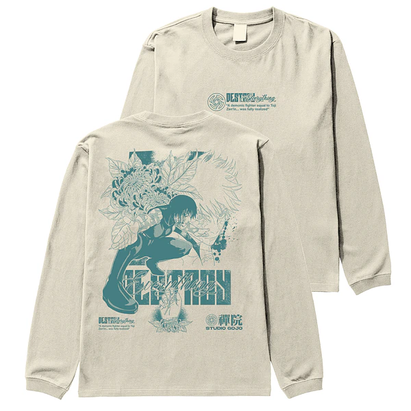Maki Zenin V2 - Jujutsu Kaisen - Polera manga larga DOBLE ESTAMPADO